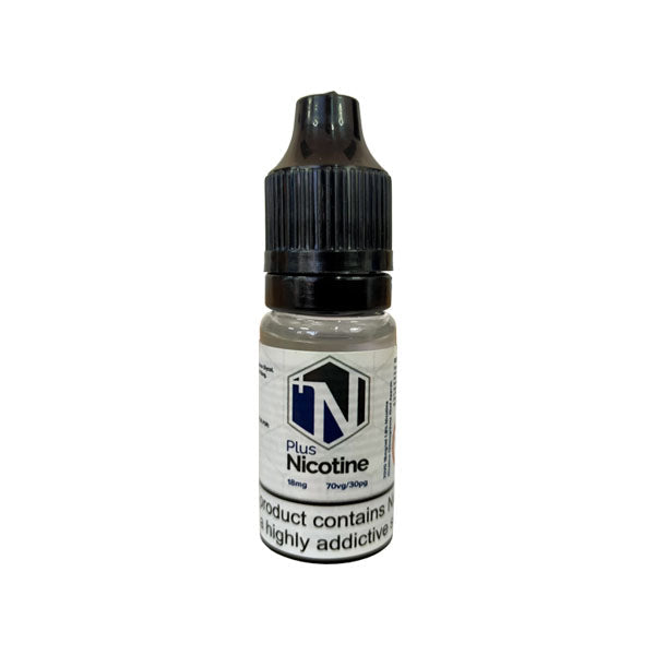 18mg Plus Nicotine Flavourless Nicotine Shot 10ml (70VG) - Tonic Vault Ltd