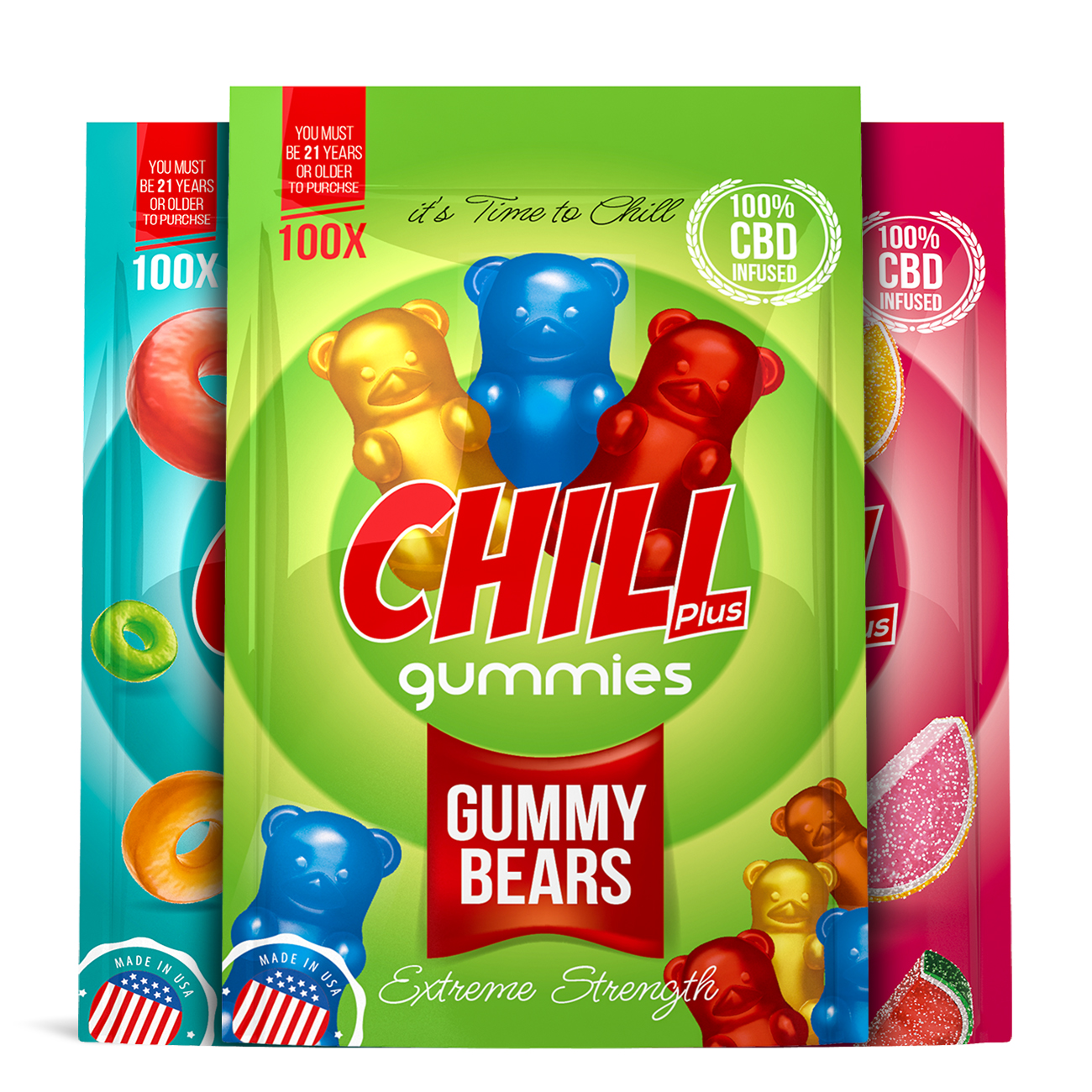 Chill Plus CBD Infused Gummy Bears Bundle - Diamond CBD
