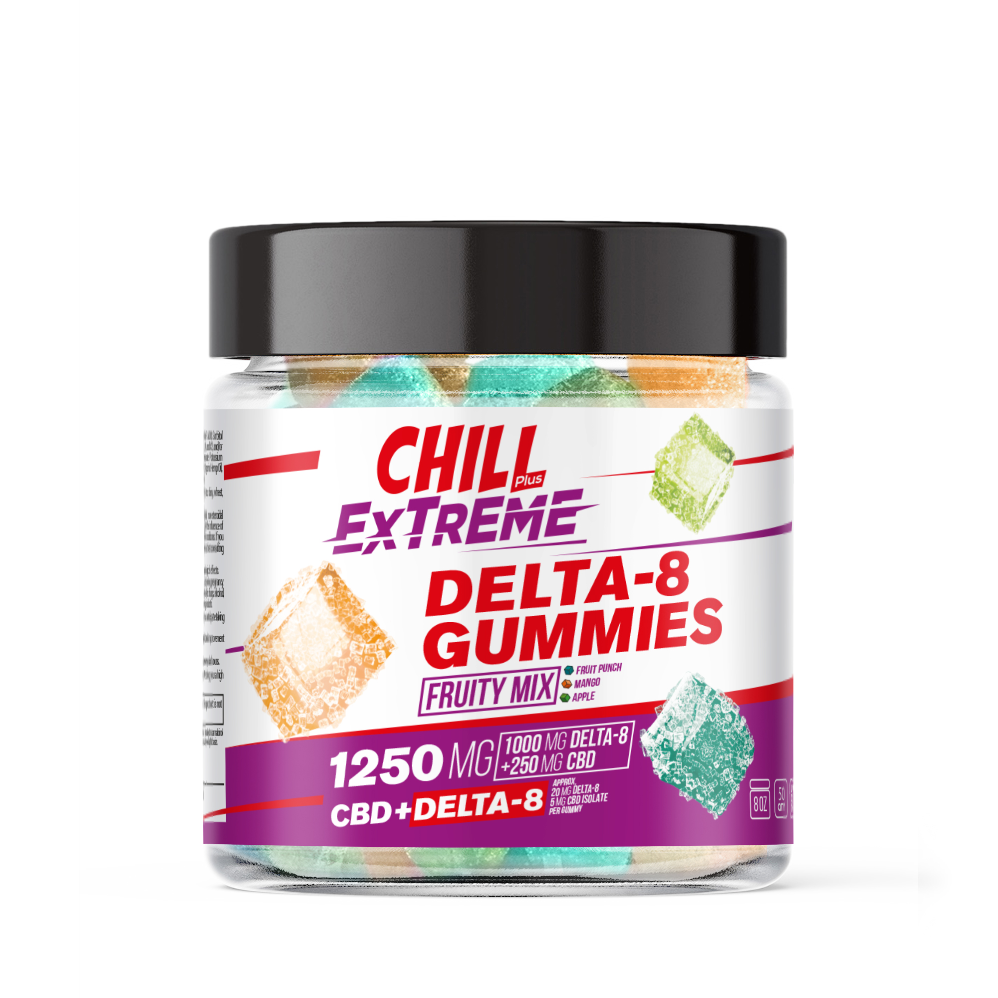 Chill Plus CBD & Delta-8 Extreme Fruity Mix Gummies - 1250X - Diamond CBD