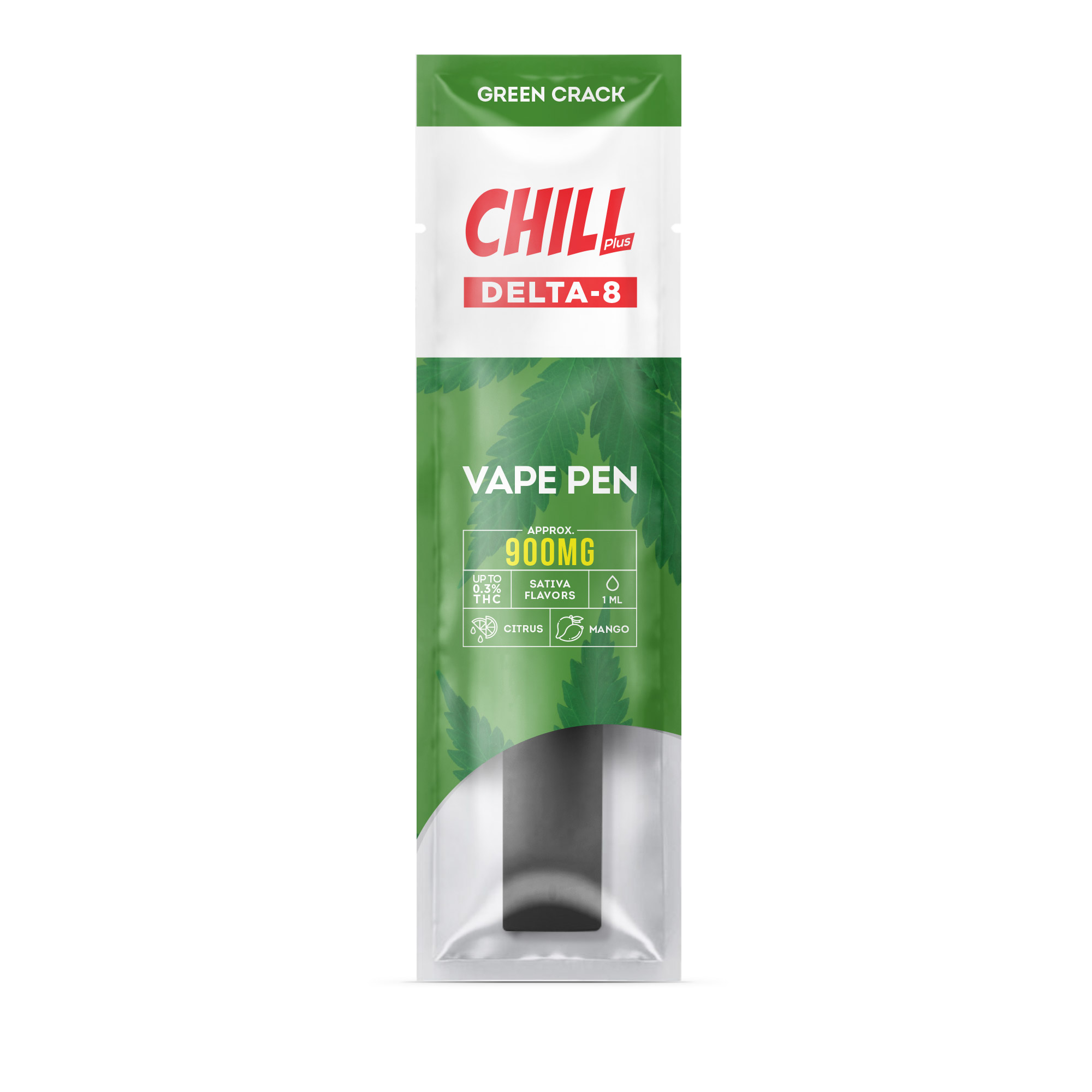 Chill Plus CBD & Delta-8 - Mini Disposable Stick - Green Crack - 900mg (1ml) - Diamond CBD
