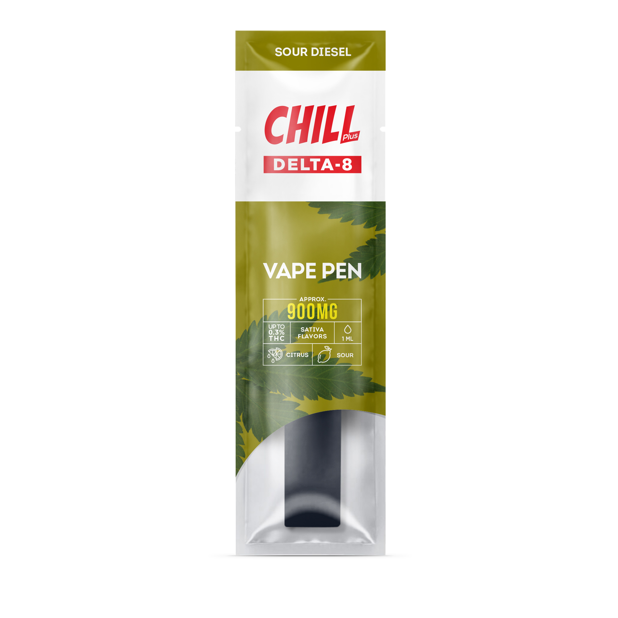 Chill Plus CBD & Delta-8 - Mini Disposable Stick - Sour Diesel - 900mg (1ml) - Diamond CBD