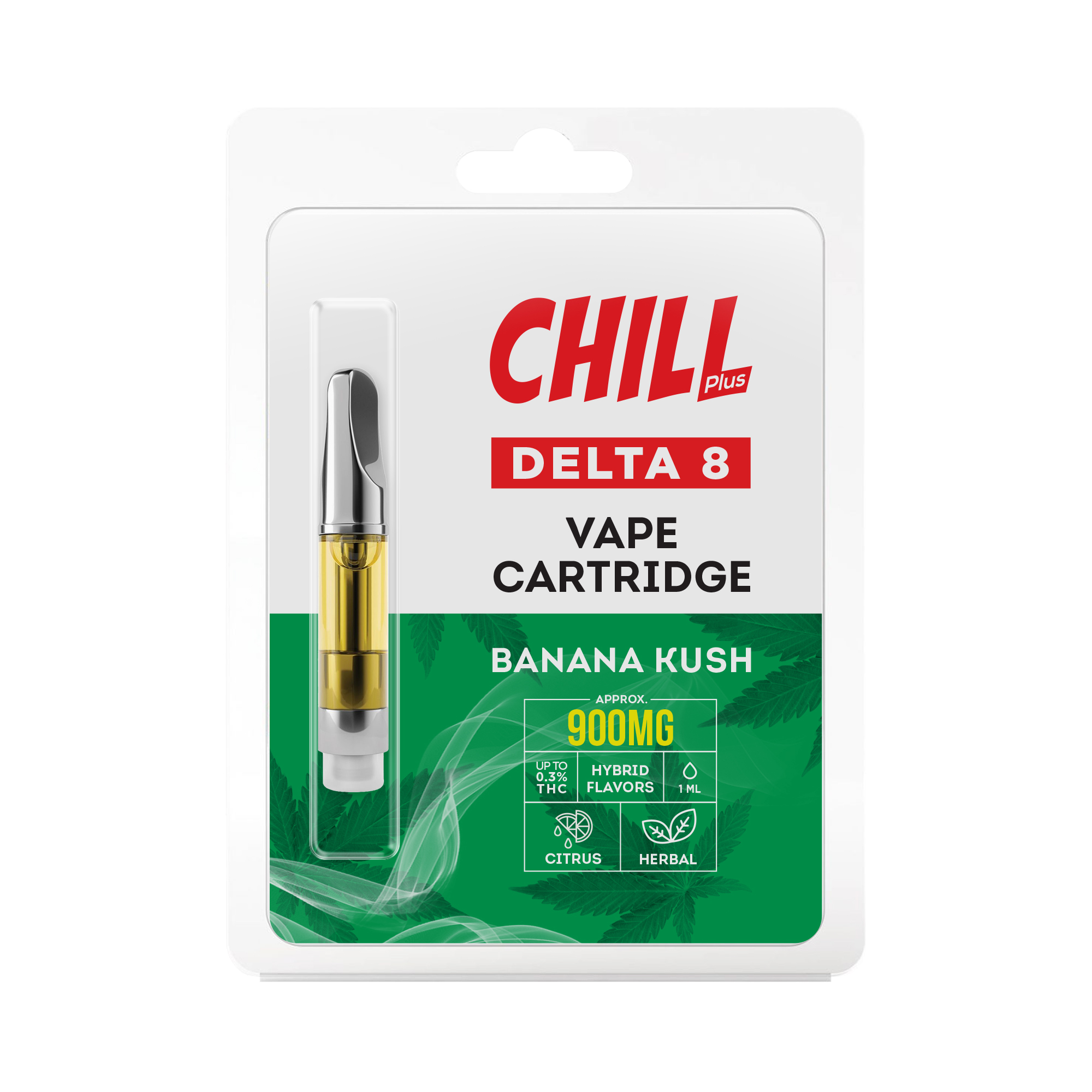 Chill Plus Delta-8 Vape Cartridge - Banana Kush - 900mg (1ml) - Diamond CBD