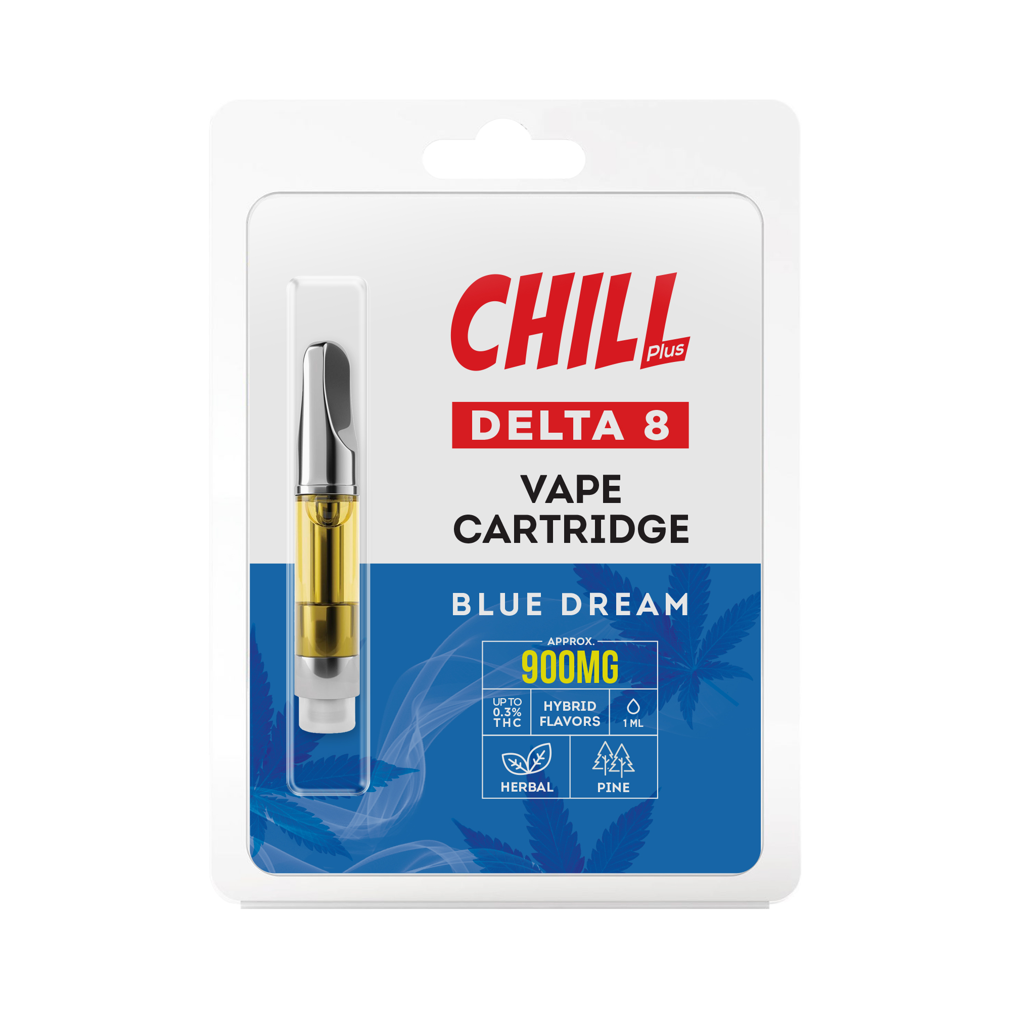 Chill Plus Delta-8 Vape Cartridge - Blue Dream - 900mg (1ml) - Diamond CBD