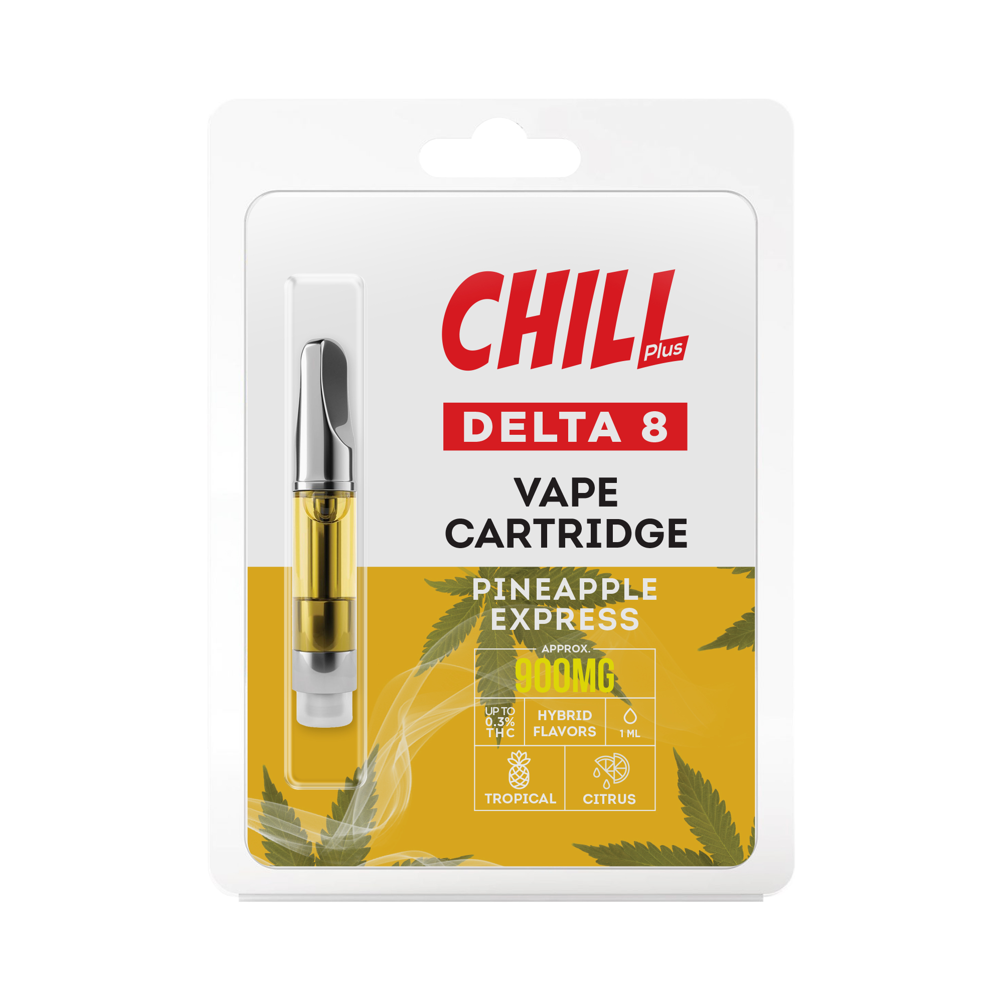 Chill Plus Delta-8 Vape Cartridge - Pineapple Express - 900mg (1ml) - Diamond CBD