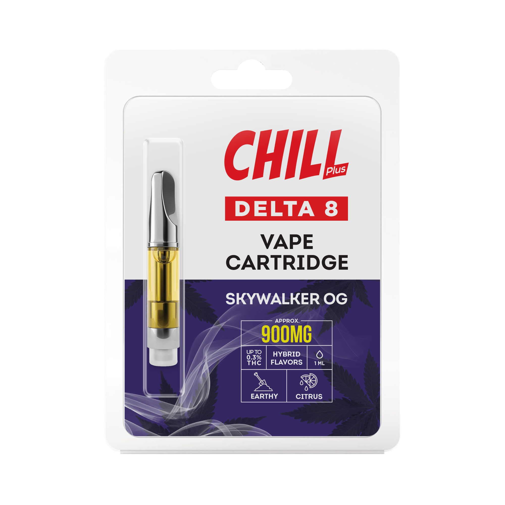 Chill Plus Delta-8 Vape Cartridge - Skywalker OG - 900mg (1ml) - Diamond CBD