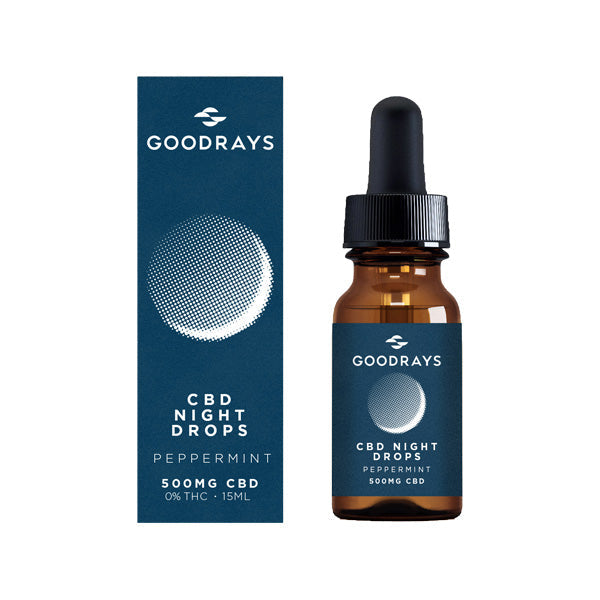 Goodrays 500mg CBD Peppermint Night Drops - 15ml - Tonic Vault Ltd