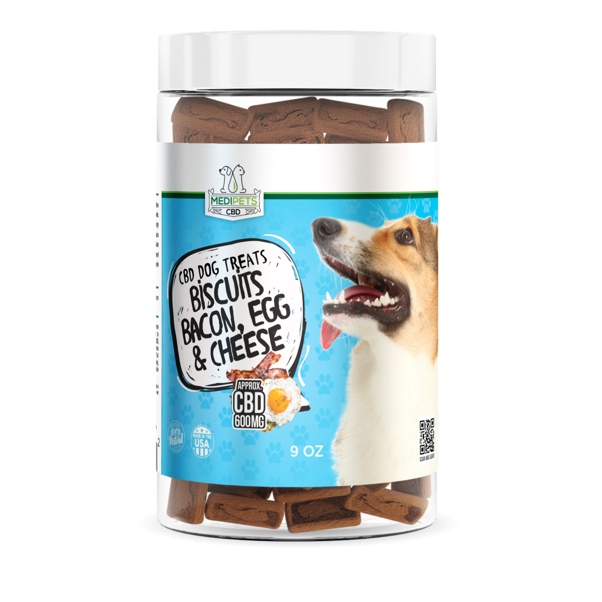 MediPets CBD Dog Treats - Biscuits Bacon