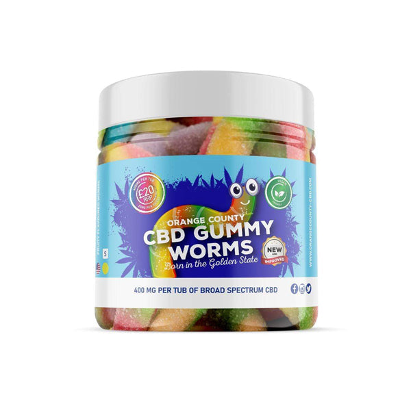Orange County 400mg CBD Gummy Worms - Small Pack - Tonic Vault Ltd