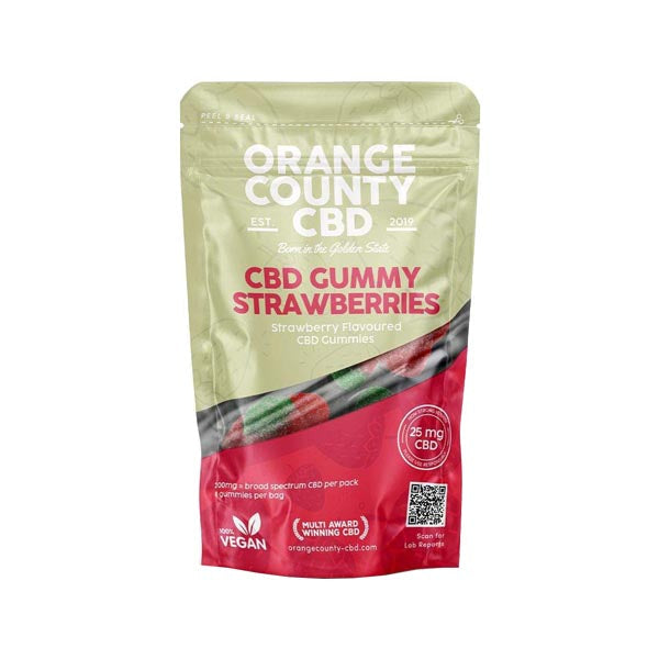 Orange County CBD 200mg Gummy Strawberries - Grab Bag - Tonic Vault Ltd