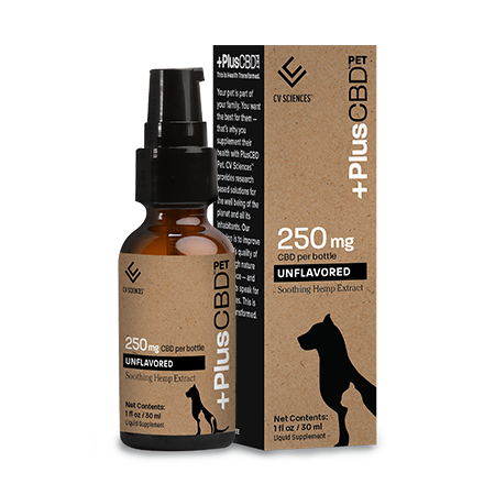 PlusCBD Pet Soothing Hemp Extract Unflavored 250mg - PlusCBD by CV Sciences