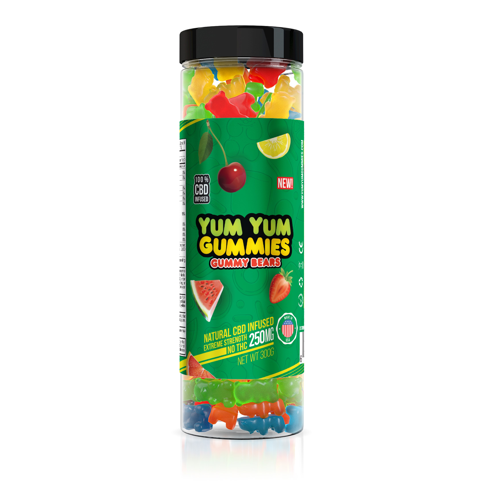 Yum Yum Gummies 250mg - CBD Infused Gummy Bears - Diamond CBD