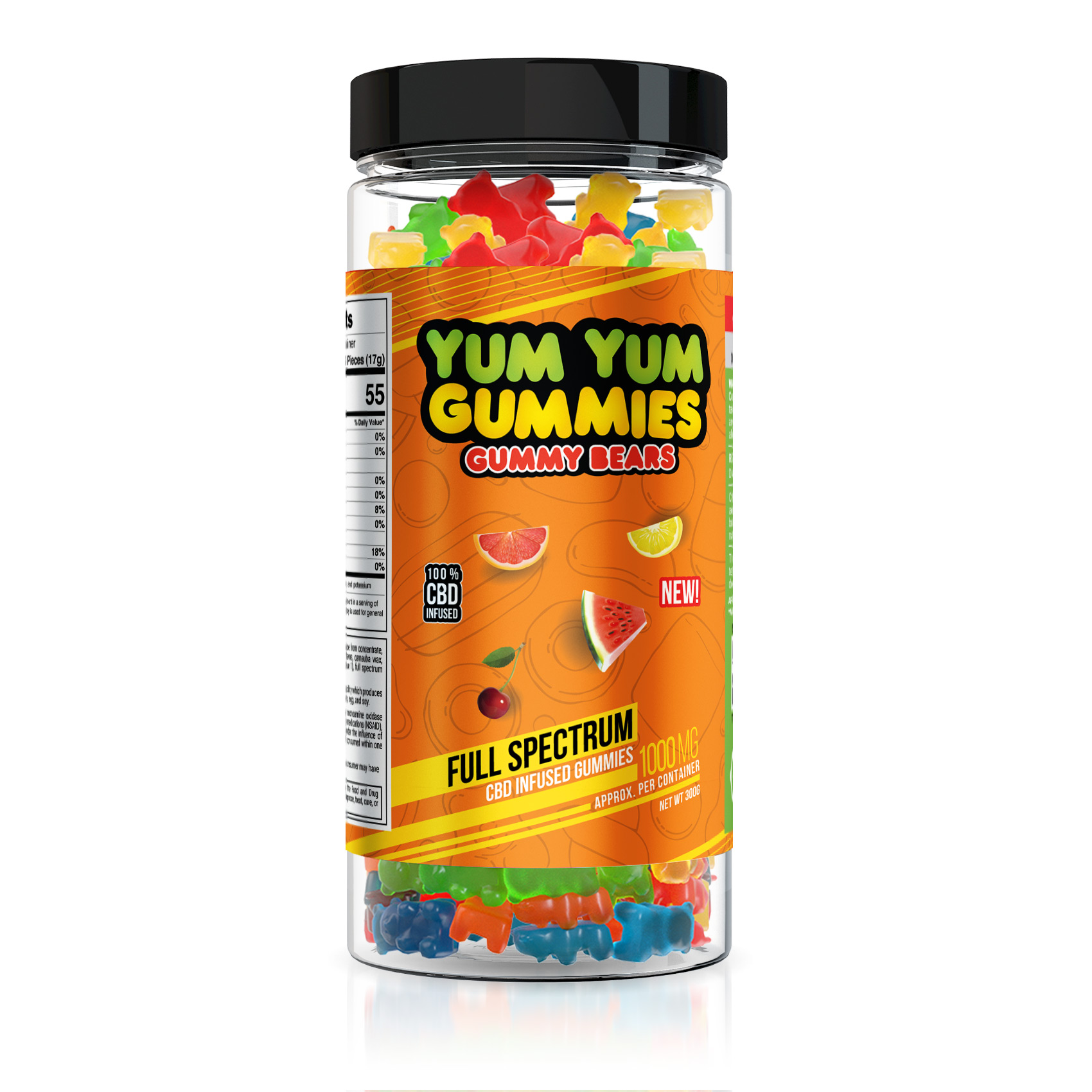 Yum Yum Gummies - CBD Full Spectrum Gummy Bears - 1000mg - Diamond CBD