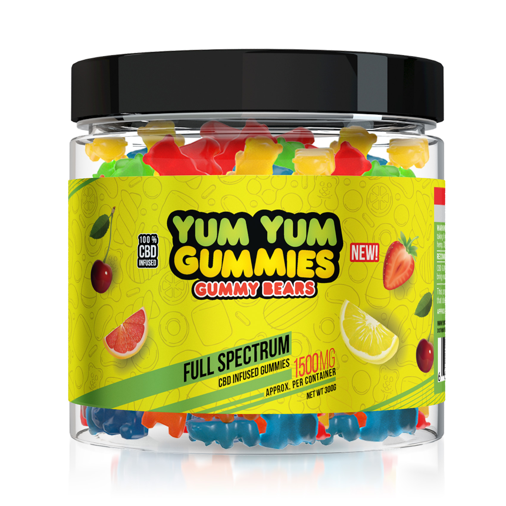 Yum Yum Gummies - CBD Full Spectrum Gummy Bears - 1500mg - Diamond CBD