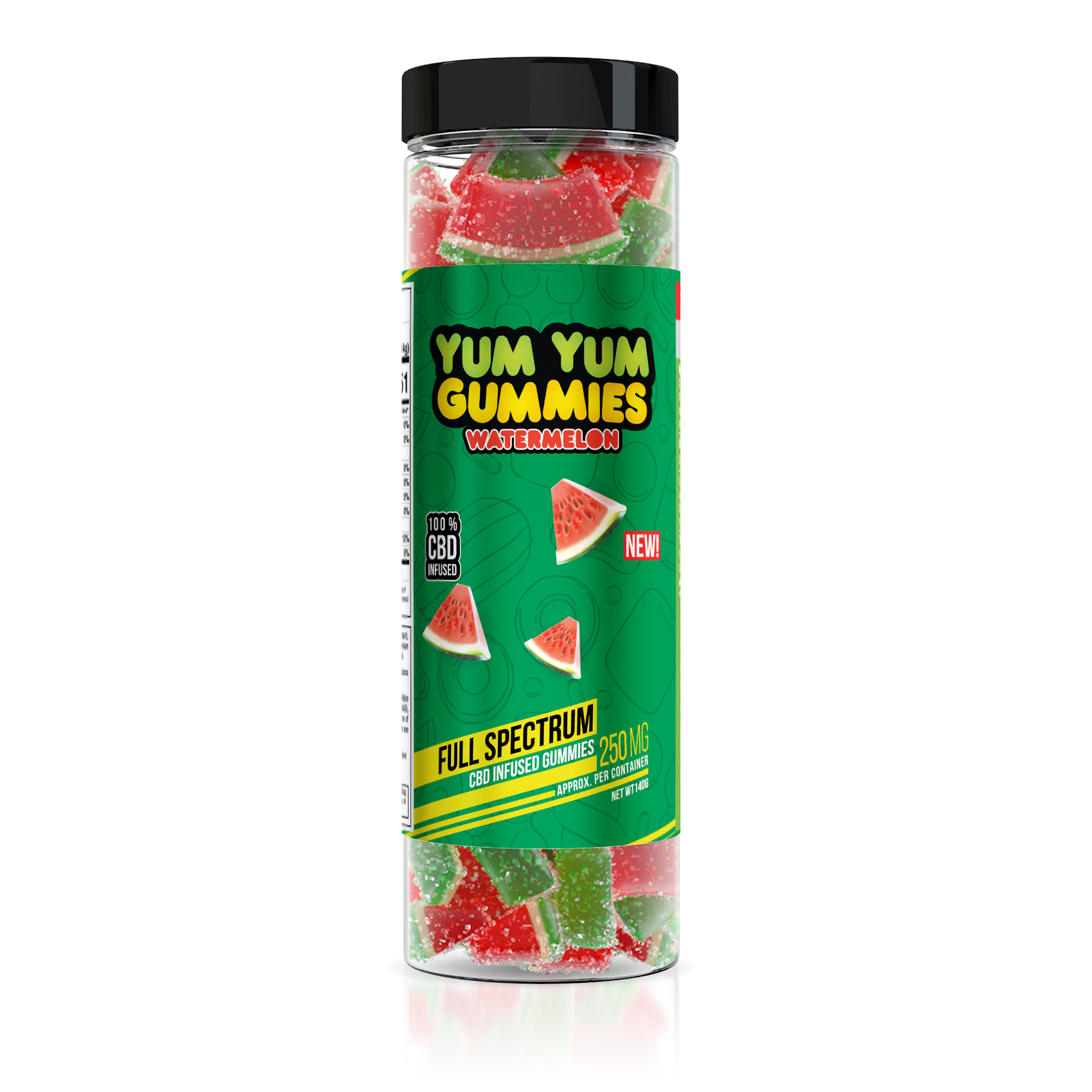 Yum Yum Gummies - CBD Full Spectrum Watermelon Slices - 250mg - Diamond CBD